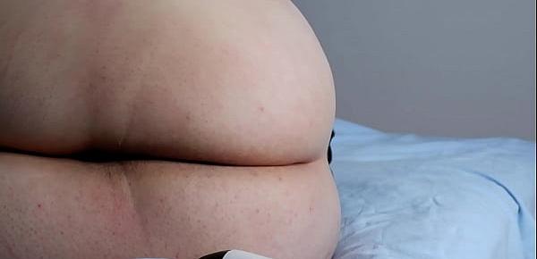  Sexy BBW with big tits masturbates hairy pussy and shows her holes